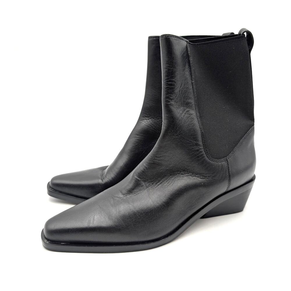 Nordstrom Ainsley Pointed Toe Chelsea Ankle Boot Women's Black Size US6M EU36